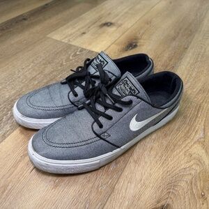 Nike SB Stefan Janoski Grey Canvas Men’s 13 • Skate Shoes